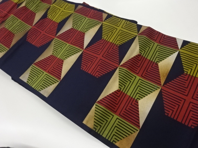 JAPANESE NAGOYA OBI / WOVEN GEOMETRIC